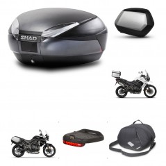 SHAD Side cases + rear trunk + mounting hardware + accessories + 3p hardware SH48 DARK GREY PREMIUM SC SH35 PREMIUM KIT-271662