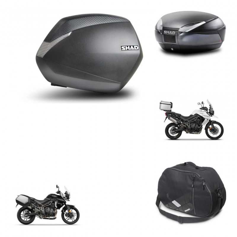 SHAD Rear trunk + side cases + mounting hardware + internal bag + 3p hardware SH36 SH 36 SH48 DARK GREY PREMIUM KIT-271666