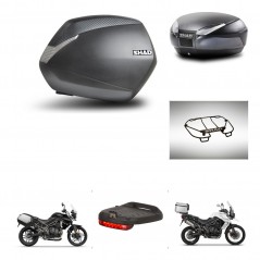 SHAD Baul trasero + maletas laterales accesorios herraje montaje 3p SH36 SH 36 SH48 DARK GREY PREMIUM KIT-271693