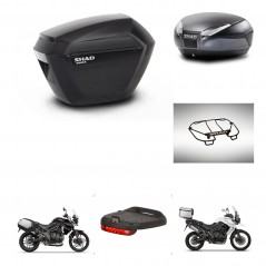 SHAD Baul trasero + maletas laterales accesorios herraje montaje 3p SH23 SH48 DARK GREY PREMIUM KIT-271694