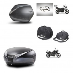 SHAD Baul trasero + maletas laterales accesorios herraje montaje 3p SH36 SH 36 SH48 DARK GREY PREMIUM KIT-271701
