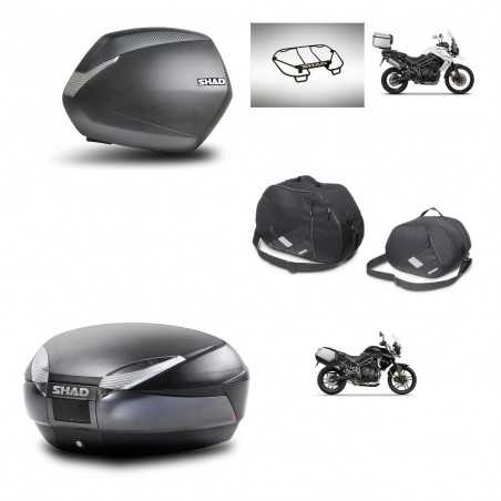 SHAD Baul trasero + maletas laterales accesorios herraje montaje 3p SH36 SH 36 SH48 DARK GREY PREMIUM KIT-271701
