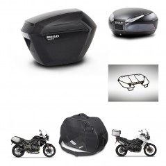 SHAD Rear trunk + side cases + accessories + mounting hardware + 3p hardware SH23 SH48 DARK GREY PREMIUM KIT-271703