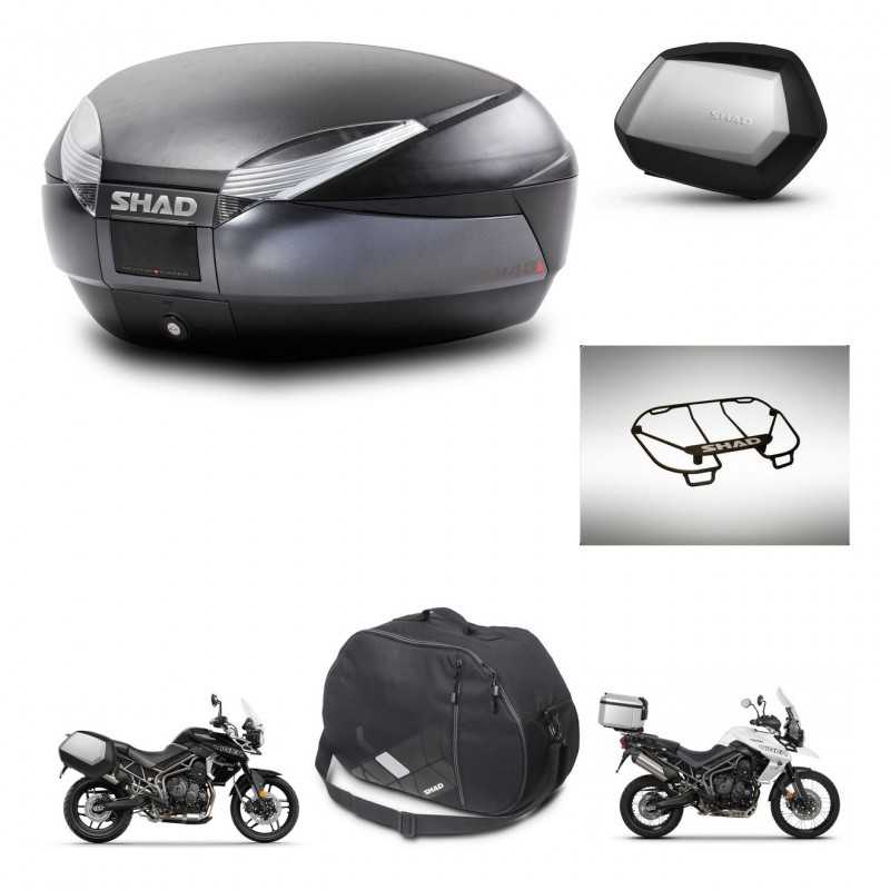 SHAD Side cases + rear trunk + accessories + mounting hardware + 3p hardware SH48 DARK GREY PREMIUM SC SH35 PREMIUM KIT-271708