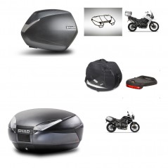SHAD Baul trasero + maletas laterales accesorios herraje montaje 3p SH36 SH 36 SH48 DARK GREY PREMIUM KIT-271711
