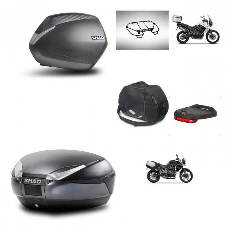 SHAD Rear trunk + side cases + accessories + mounting hardware + 3p hardware SH36 SH 36 SH48 DARK GREY PREMIUM KIT-271711