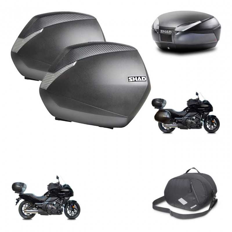 SHAD Rear trunk + side cases + 3p hardware + internal bag + mounting hardware SH36 SH 36 SH48 DARK GREY PREMIUM KIT-271887