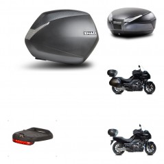 SHAD Baul trasero + maletas laterales herraje 3p montaje luz de freno SH36 SH 36 SH48 DARK GREY PREMIUM KIT-271897