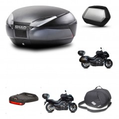 SHAD Maletas laterales + baul trasero herraje 3p accesorios montaje SH48 DARK GREY PREMIUM SC SH35 KIT-271902