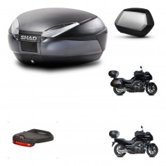 SHAD Side cases + rear trunk + 3p hardware + mounting hardware + brake light SH48 DARK GREY PREMIUM SC SH35 PREMIUM KIT-271903