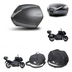 SHAD Baul trasero + maletas laterales herraje 3p accesorios montaje SH36 SH 36 SH48 DARK GREY PREMIUM KIT-271905