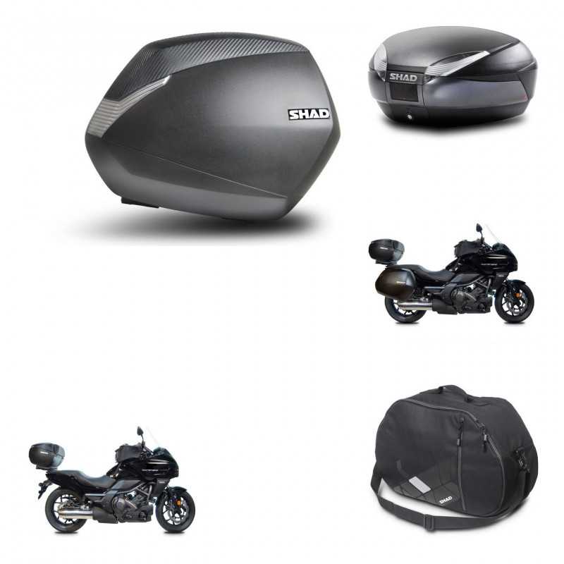 SHAD Rear trunk + side cases + 3p hardware + internal bag + mounting hardware SH36 SH 36 SH48 DARK GREY PREMIUM KIT-271906