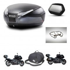 SHAD Side cases + rear trunk + accessories + 3p hardware + mounting hardware SH48 DARK GREY PREMIUM SC SH35 PREMIUM KIT-271929