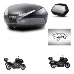 SHAD Side cases + rear trunk + upper rack rack + 3p hardware + mounting hardware SH48 DARK GREY PREMIUM SC SH35 PREMIUM KIT-2719