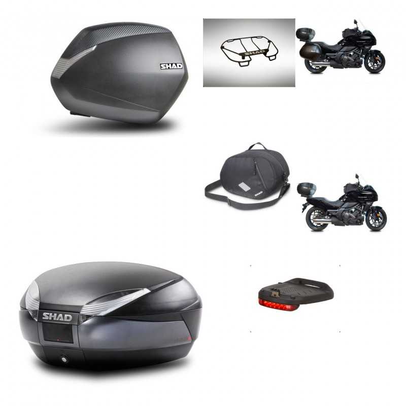 SHAD Rear trunk + side cases + accessories + 3p hardware + mounting hardware SH36 SH 36 SH48 DARK GREY PREMIUM KIT-271932