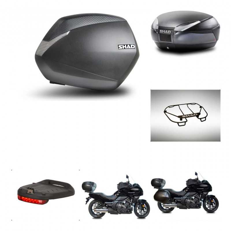 SHAD Rear trunk + side cases + accessories + 3p hardware + mounting hardware SH36 SH 36 SH48 DARK GREY PREMIUM KIT-271933