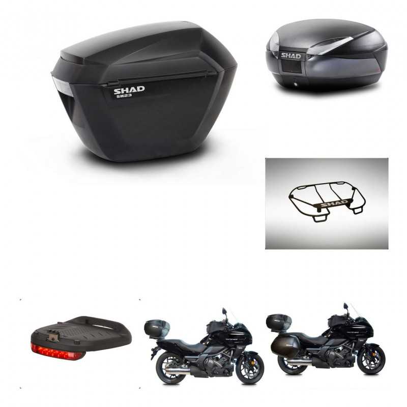 SHAD Baul trasero + maletas laterales accesorios herraje 3p montaje SH23 SH48 DARK GREY PREMIUM KIT-271934
