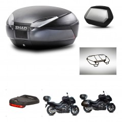 SHAD Side cases + rear trunk + accessories + 3p hardware + mounting hardware SH48 DARK GREY PREMIUM SC SH35 PREMIUM KIT-271939