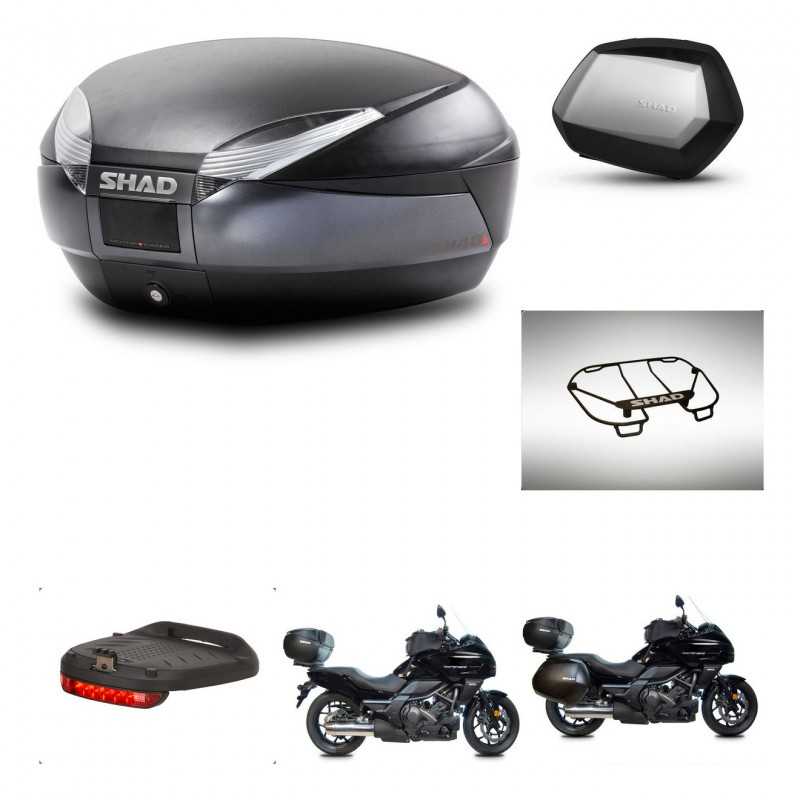 SHAD Side cases + rear trunk + accessories + 3p hardware + mounting hardware SH48 DARK GREY PREMIUM SC SH35 PREMIUM KIT-271939