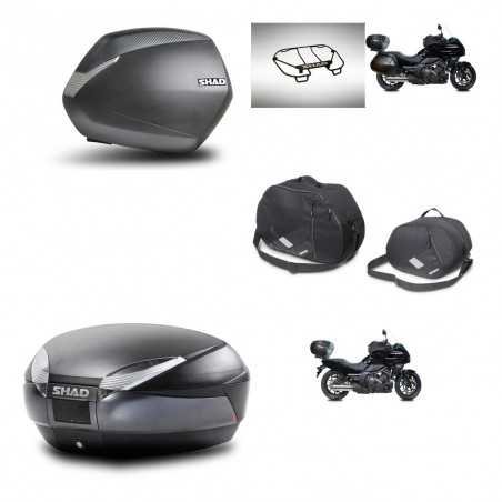 SHAD Baul trasero + maletas laterales accesorios herraje 3p montaje SH36 SH 36 SH48 DARK GREY PREMIUM KIT-271941