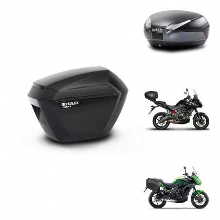 SHAD Baul trasero + maletas laterales herraje montaje 3p SH23 SH48 DARK GREY PREMIUM KIT-271961
