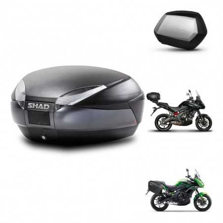 SHAD Maletas laterales + baul trasero herraje montaje 3p SH48 DARK GREY PREMIUM SC SH35 KIT-271966