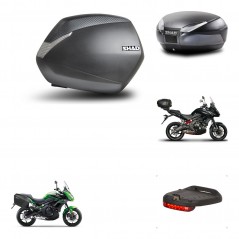 SHAD Baul trasero + maletas laterales herraje montaje luz de freno 3p SH36 SH 36 SH48 DARK GREY PREMIUM KIT-271969