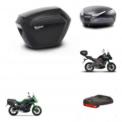 SHAD Baul trasero + maletas laterales herraje montaje luz de freno 3p SH23 SH48 DARK GREY PREMIUM KIT-271970