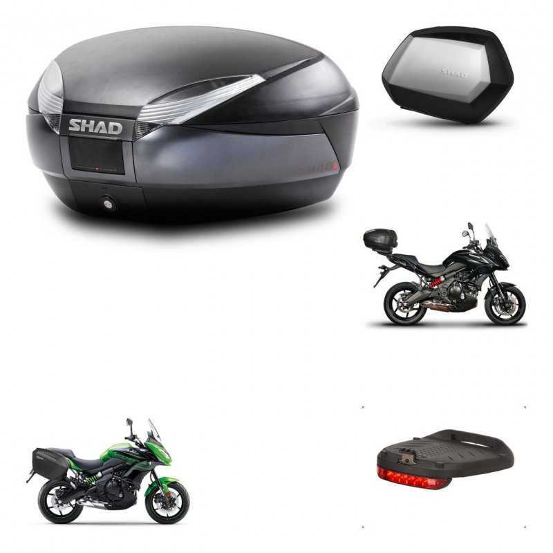 SHAD Side cases + rear trunk + mounting hardware + brake light + 3p hardware SH48 DARK GREY PREMIUM SC SH35 PREMIUM KIT-271975
