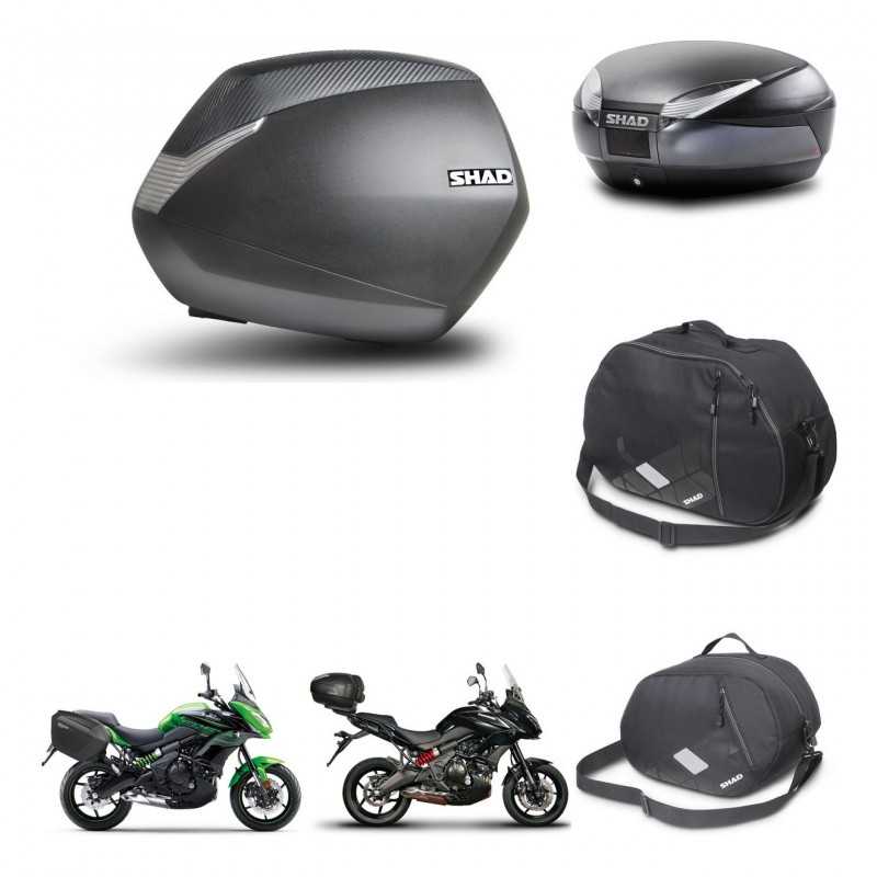 SHAD Rear trunk + side cases + accessories + mounting hardware + 3p hardware SH36 SH 36 SH48 DARK GREY PREMIUM KIT-271977