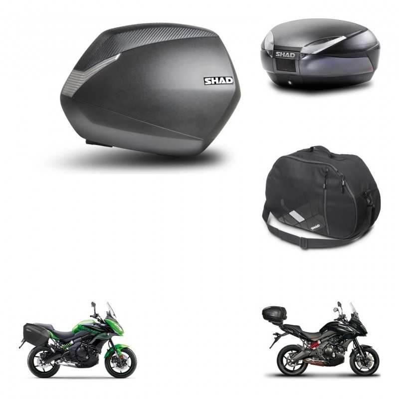 SHAD Baul trasero + maletas laterales bolsa interna herraje montaje 3p SH36 SH 36 SH48 DARK GREY PREMIUM KIT-271978
