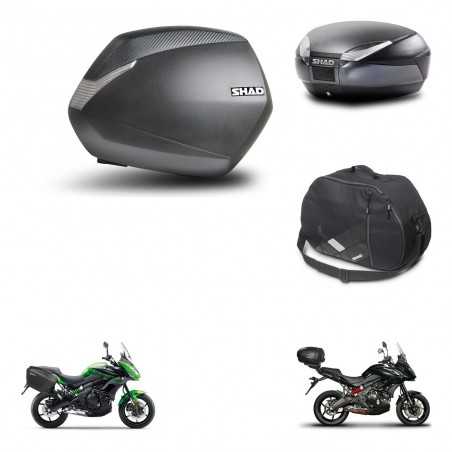 SHAD Baul trasero + maletas laterales bolsa interna herraje montaje 3p SH36 SH 36 SH48 DARK GREY PREMIUM KIT-271978