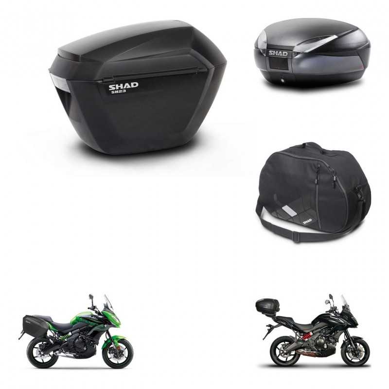 SHAD Baul trasero + maletas laterales bolsa interna herraje montaje 3p SH23 SH48 DARK GREY PREMIUM KIT-271979