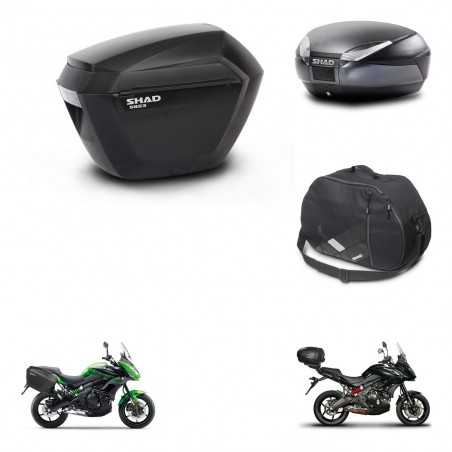 SHAD Rear trunk + side cases + internal bag + mounting hardware + 3p hardware SH23 SH48 DARK GREY PREMIUM KIT-271979