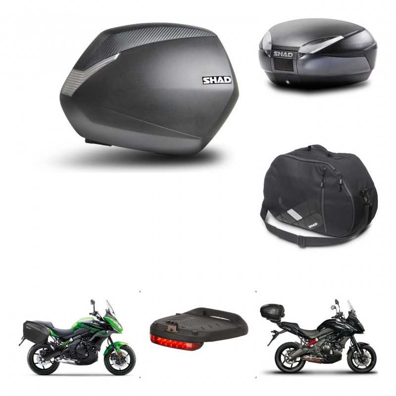 SHAD Baul trasero + maletas laterales accesorios herraje montaje 3p SH36 SH 36 SH48 DARK GREY PREMIUM KIT-271987