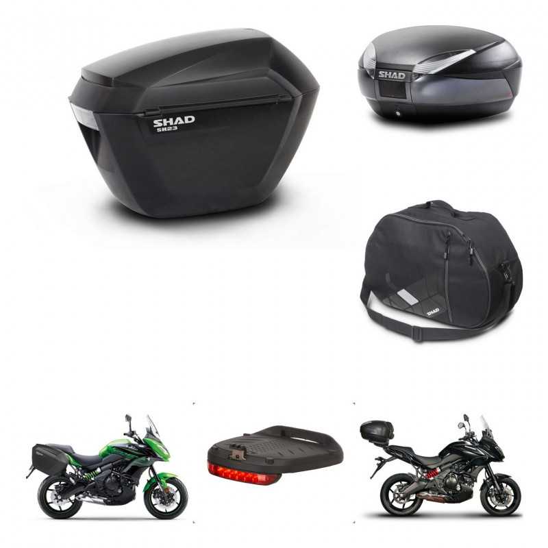 SHAD Rear trunk + side cases + accessories + mounting hardware + 3p hardware SH23 SH48 DARK GREY PREMIUM KIT-271988
