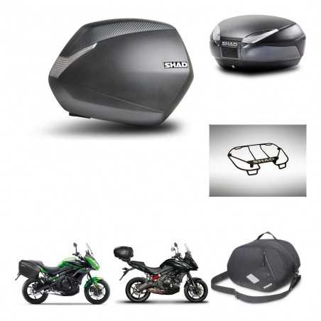 SHAD Baul trasero + maletas laterales accesorios herraje montaje 3p SH36 SH 36 SH48 DARK GREY PREMIUM KIT-271995