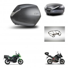 SHAD Rear trunk + side cases + upper rack rack + mounting hardware + 3p hardware SH36 SH 36 SH48 DARK GREY PREMIUM KIT-271996