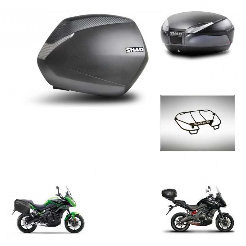 SHAD Rear trunk + side cases + upper rack rack + mounting hardware + 3p hardware SH36 SH 36 SH48 DARK GREY PREMIUM KIT-271996