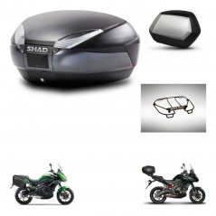 SHAD Side cases + rear trunk + upper rack rack + mounting hardware + 3p hardware SH48 DARK GREY PREMIUM SC SH35 PREMIUM KIT-2720