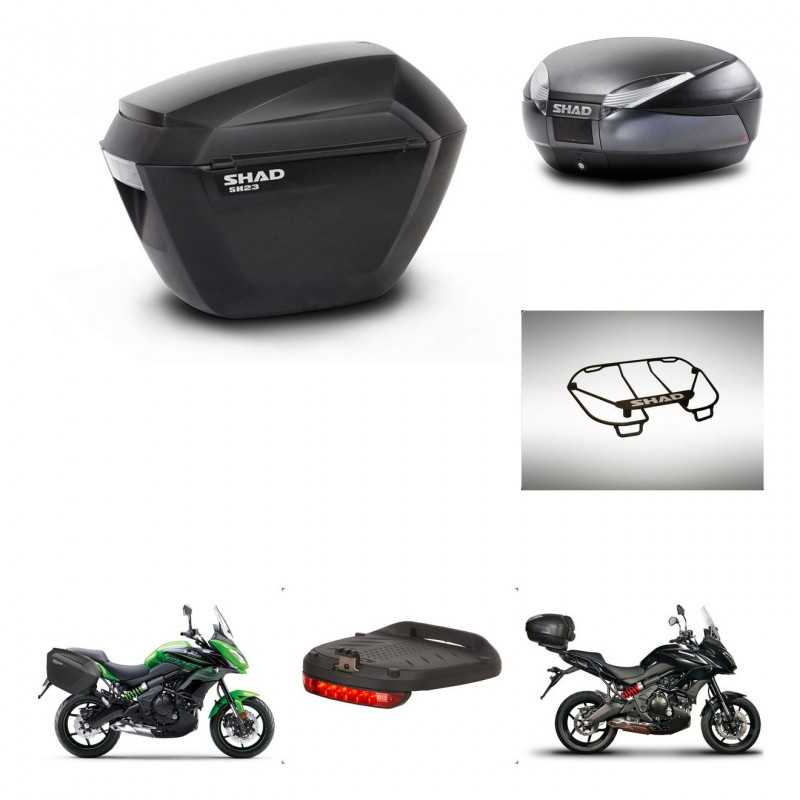 SHAD Rear trunk + side cases + accessories + mounting hardware + 3p hardware SH23 SH48 DARK GREY PREMIUM KIT-272006