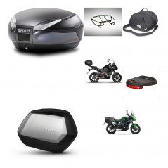 SHAD Maletas laterales + baul trasero accesorios herraje montaje 3p SH48 DARK GREY PREMIUM SC SH35 KIT-272010
