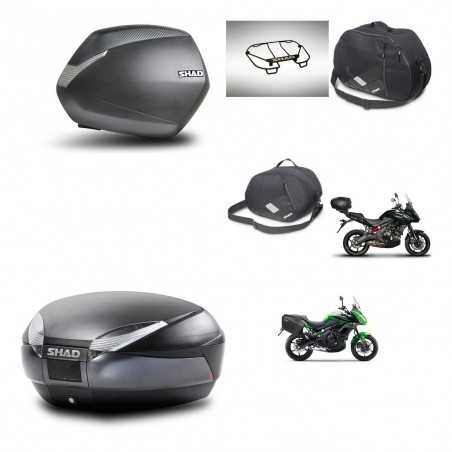 SHAD Baul trasero + maletas laterales accesorios herraje montaje 3p SH36 SH 36 SH48 DARK GREY PREMIUM KIT-272013