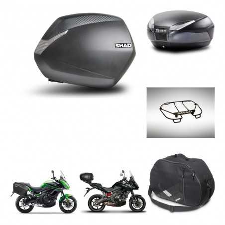 SHAD Baul trasero + maletas laterales accesorios herraje montaje 3p SH36 SH 36 SH48 DARK GREY PREMIUM KIT-272014