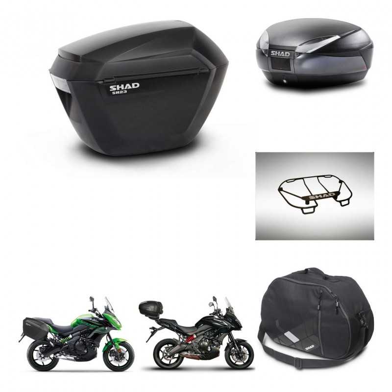 SHAD Rear trunk + side cases + accessories + mounting hardware + 3p hardware SH23 SH48 DARK GREY PREMIUM KIT-272015
