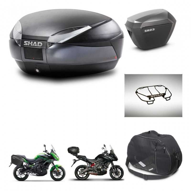 SHAD Side cases + rear trunk + accessories + mounting hardware + 3p hardware SH48 DARK GREY PREMIUM SH23 ALU KIT-272021