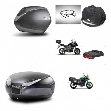 SHAD Baul trasero + maletas laterales accesorios herraje montaje 3p SH36 SH 36 SH48 DARK GREY PREMIUM KIT-272023