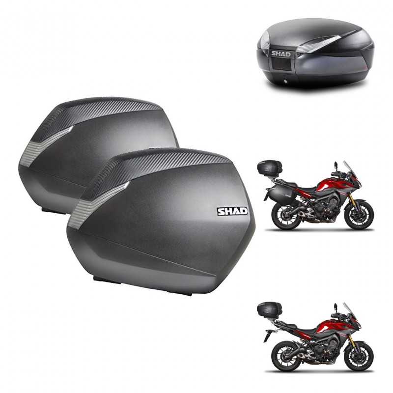 SHAD Baul trasero + maletas laterales herraje 3p montaje SH36 SH 36 SH48 DARK GREY PREMIUM KIT-272032