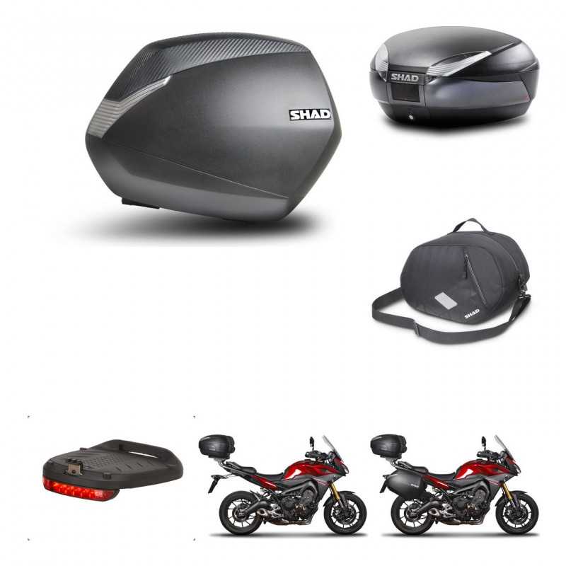 SHAD Baul trasero + maletas laterales accesorios herraje 3p montaje SH36 SH 36 SH48 DARK GREY PREMIUM KIT-272040