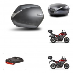 SHAD Baul trasero + maletas laterales herraje 3p montaje luz de freno SH36 SH 36 SH48 DARK GREY PREMIUM KIT-272041
